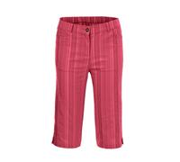 Stoffhose GOLDNER "Kurzgröße Bermuda in strukturierter elastischer Ware", Damen, Gr. 22, K-Gr, rot, Obermaterial: 45% Elastomultiester ELE. 44% Baumwolle CO. 7% Viskose CV. 4% Polyester PES., Hosen St