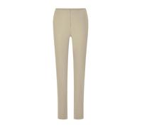 Stoffhose GOLDNER "Kurzgröße Elegante 7/8-Hose mit Schlupfbund", Damen, Gr. 22, K-Gr, beige, Obermaterial: 67% Baumwolle CO. 28% Polyamid PA. 5% Elasthan EL., schmal, Hosen Stoffhose, figurschmeicheld