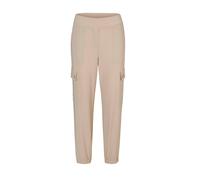 Stoffhose GOLDNER "Kurzgröße Hose im Cargo-Look", Damen, Gr. 23, K-Gr, beige, Obermaterial: 95% Polyester PES. 5% Elasthan EL., Hosen Stoffhose, Cargotaschen, Gummiband an Saum (13841443-23) beige