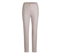 Stoffhose GOLDNER "Kurzgröße Jerseyhose BELLA mit Print", Damen, Gr. 26, K-Gr, beige (stein, gemustert), Obermaterial: 89% Polyester PES. 11% Elasthan EL., Hosen Stoffhose (79641157-26) stein, gemuste