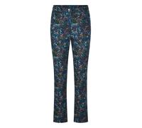 Stoffhose GOLDNER "Kurzgröße Knöchellange Stretch-Druckhose LOUISA", Damen, Gr. 23, K-Gr, blau (royalblau, gemustert), Obermaterial: 95% Polyester PES. 5% Elasthan EL., Hosen Stoffhose (40774250-23) r
