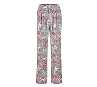 Stoffhose GOLDNER "Kurzgröße Lange Viskose Schlupfhose mit Paisley-Print und weitem Bein", Damen, Gr. 24, K-Gr, rosa (rosé, gemustert), Obermaterial: 100% Viskose CV., Hosen Stoffhose (93197267-24) ro