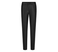 Stoffhose GOLDNER "Kurzgröße Slim Fit Leder-Hose Bella, hoher Bund", Damen, Gr. 23, K-Gr, schwarz, Obermaterial: 67% Baumwolle CO. 30% Polyester PES. 3% Elasthan EL., Hosen Stoffhose, Biesennaht (5565