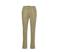 Stoffhose GOLDNER "Kurzgröße Sportive Hose Carla aus trageangenehmen Satin", Damen, Gr. 21, K-Gr, grün (schilf), Obermaterial: 64% Baumwolle CO. 33% Polyester PES. 3% Elasthan EL., normal, Hosen Stoff