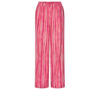 Stoffhose GOLDNER "Kurzgröße Viskosehose mit Streifen-Muster", Damen, Gr. 24, K-Gr, pink (pink, salbei, gemustert), Obermaterial: 100% Viskose CV., weit, Hosen Stoffhose, Eingriffstaschen an der Seite