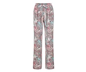 Stoffhose GOLDNER "Lange Viskose Schlupfhose mit Paisley-Print und weitem Bein", Damen, Gr. 44, N-Gr, rosa (rosé, gemustert), Obermaterial: 100% Viskose CV., weit, Hosen Stoffhose, Stecktaschen (27832
