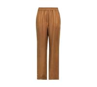 Stoffhose GOLDNER "Luftige Leinenhose Louisa", Damen, Gr. 52, N-Gr, braun (nougat), Obermaterial: 58% Leinen LI. 42% Cupro CUP., normal, Hosen Stoffhose, Ohne (72522339-52) nougat