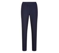 Stoffhose GOLDNER "Schlupfhose mit Reißverschlusstaschen", Damen, Gr. 42, N-Gr, blau (marine), Obermaterial: 95% Polyester PES. 5% Elasthan EL., schmal, Hosen Stoffhose, Seitentaschen mit nahtfeinverd