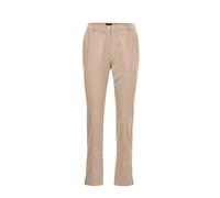 Stoffhose GOLDNER "Sportive Hose Carla aus trageangenehmen Satin", Damen, Gr. 44, N-Gr, beige, Obermaterial: 64% Baumwolle CO. 33% Polyester PES. 3% Elasthan EL., Hosen Stoffhose (21096041-44) beige