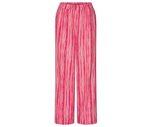 Stoffhose GOLDNER "Viskosehose mit Streifen-Muster", Damen, Gr. 46, N-Gr, pink (pink, salbei, gemustert), Obermaterial: 100% Viskose CV., weit, Hosen Stoffhose, Eingriffstaschen an der Seitennaht (591