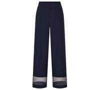 Stoffhose GOLDNER "Weite Hose VERA mit Mesh-Details", Damen, Gr. 38, N-Gr, blau (marine), Obermaterial: 95% Polyester PES. 5% Elasthan EL., Hosen Stoffhose (30479761-38) marine