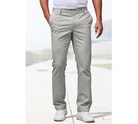 Stoffhose H.I.S "aus leicht elastischer Baumwollmix-Qualität", Damen, Gr. 33, Länge 32, hellgrau, Web, Obermaterial: 53% Baumwolle, 30% Polyester, 15% Viskose, 2% Elasthan, unifarben, regular fit lang