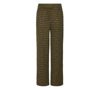 Stoffhose ICHI "Casual Hose IHKATE", Damen, Gr. L, N-Gr, braun (mayfly stripe jacquard), Obermaterial: 80% Polyester PES. 18% Baumwolle CO. 2% Elasthan EL., Hosen Stoffhose (70708853-L) mayfly stripe
