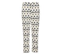 Stoffhose ICHI "Casual Hose IHKATE", Damen, Gr. L, N-Gr, schwarz (total eclipse ikat aop), Obermaterial: 74% Polyester Pol. recyc.. 22% Viskose CV. 4% Elasthan EL., Hosen Stoffhose (47258459-L) total 