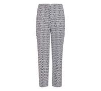 Stoffhose ICHI "Casual Hose IHKATE", Damen, Gr. M, N-Gr, schwarz (total eclipse ikat tile aop), Obermaterial: 74% Polyester Pol. recyc.. 22% Viskose CV. 4% Elasthan EL., Hosen Stoffhose (29837248-M) t