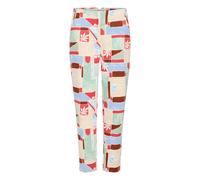 Stoffhose ICHI "Casual Hose IHKATE", Damen, Gr. XL, N-Gr, bunt (multi tile aop), Obermaterial: 74% Polyester Pol. recyc.. 22% Viskose CV. 4% Elasthan EL., Hosen Stoffhose (61168521-XL) multi tile aop