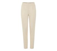 Stoffhose ICHI "Casual Hose IHRUTI", Damen, Gr. M, N-Gr, beige (doeskin), Obermaterial: 68% Viskose CV. 14% Polyester PES. 13% Polyamid PA. 5% Elasthan EL., Hosen Stoffhose (68946611-M) doeskin