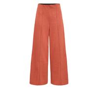 Stoffhose ICHI "Damen Casual Hose IHKATE", Damen, Gr. XL, N-Gr, rot (rooibos tea), Obermaterial: 70% Polyester PES. 28% Viskose CV. 2% Elasthan EL., Hosen Stoffhose (25853632-XL) rooibos tea