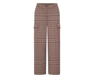 Stoffhose ICHI "Damen Casual IHKATE", Damen, Gr. S, N-Gr, rot (big check), Obermaterial: 79% Polyester PES. 20% Viskose CV. 1% Elasthan EL., Hosen Stoffhose (43392168-S) big check