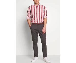 Stoffhose INDICODE "Gower", Herren, Gr. 36, Länge 32, grau (dk grau), Web, Obermaterial: 98% Baumwolle, 2% Elasthan, unifarben, schmal normal, Hosen Stoffhose, Baumwollmischung, regular fit (25154761-