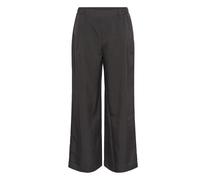 Stoffhose KAFFE "Casual Hose KAkaren", Damen, Gr. 36, N-Gr, grau (grau pinstripe cc), Obermaterial: 90% Polyester PES. 7% Viskose CV. 3% Elasthan EL., Hosen Stoffhose (58693835-36) grau pinstripe cc