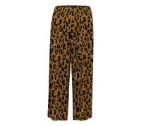 Stoffhose KAFFE "Casual Hose KAmille", Damen, Gr. 36, N-Gr, braun (braun leopard print), Obermaterial: 100% Viskose LENZING ECOVERO CV LenzEcov., Hosen Stoffhose (17287517-36) braun leopard print