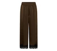 Stoffhose KAFFE "Casual Hose KAthilde", Damen, Gr. 36, N-Gr, braun (seal braun, schwarz lace), Obermaterial: 100% Polyester PES., Hosen Stoffhose (22954005-36) seal braun, schwarz lace