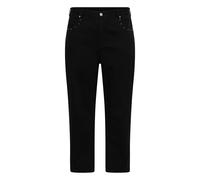 Stoffhose KAFFE CURVE "Casual Hose KCbrenn", Damen, Gr. 52, N-Gr, schwarz (washed schwarz twill), Obermaterial: 98% Baumwolle CO. 2% Elasthan EL., Hosen Stoffhose (77441129-52) washed schwarz twill