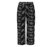 Stoffhose KAFFE CURVE "Casual Hose KCelory", Damen, Gr. 44, N-Gr, schwarz (schwarz chalk embroidery), Obermaterial: 100% Baumwolle CO., Hosen Stoffhose (88611802-44) schwarz chalk embroidery