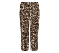 Stoffhose KAFFE CURVE "Damen Casual Hose KCdala", Damen, Gr. 52, N-Gr, beige (naturel leopard print), Obermaterial: 100% Viskose LENZING ECOVERO CV LenzEcov., Hosen Stoffhose (86449811-52) naturel leo