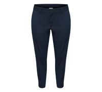 Stoffhose KAFFE CURVE "Damen Casual Hose KCleana", Damen, Gr. 44, N-Gr, blau (midnight marine), Obermaterial: 38% Polyester PES. 30% Baumwolle CO. 30% Viskose CV. 2% Elasthan EL., Hosen Stoffhose (753