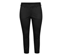 KAFFE CURVE Casual Hose KCleana Damen Hose Slim Fit Große Größen Casual Chino Stoffhose Black Deep 46