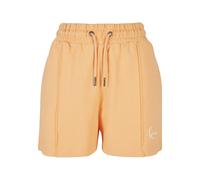 Stoffhose KARL KANI "Karl Kani Damen KW222-053-1 Small Signature Sweat Shorts", Damen, Gr. XS, US-Größen, apricot, 80% Baumwolle, 20% Polyester, loose fit, Hosen Stoffhose (87664230-XS) apricot