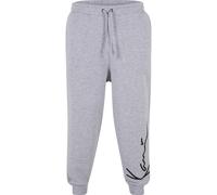 Stoffhose KARL KANI "Karl Kani Herren KK Signature Retro Sweatpants", Herren, Gr. XL, US-Größen, grau, schwarz, 80% Baumwolle, 20% Polyester, normal, Hosen Stoffhose (19932403-XL) grau, schwarz