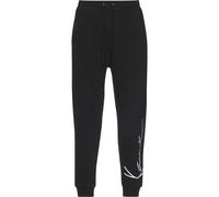Stoffhose KARL KANI "Karl Kani Herren KKMQ12007 SIGNATURE RETRO SWEATPANTS BLK", Herren, Gr. XS, US-Größen, schwarz, 80% Baumwolle, 20% Polyester, loose fit, Hosen Stoffhose (83643740-XS)