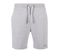 Stoffhose KARL KANI "Karl Kani Herren KKMQ22003GRY SIGNATURE SHORTS GRY", Herren, Gr. L, US-Größen, grau (ash grau), 75% Baumwolle, 20% Polyester, 5% Viskose, unifarben, loose fit, Hosen Stoffhose (22