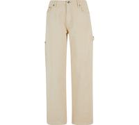 Stoffhose KARL KANI "Karl Kani Karl Kani OG Baggy Workwear Pants", Damen, Gr. XXS, US-Größen, light sand, 100% Baumwolle, unifarben, loose fit, Hosen Stoffhose (84169651-XXS) light sand