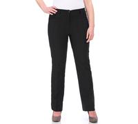 Stoffhose KJBRAND "Bea", Damen, Gr. 50, N-Gr, schwarz (schwarz gestreift), Web, Obermaterial: 47% Baumwolle, 45% Polyester, 6% Viskose, 2% Elasthan, normal lang, Hosen Stoffhose, Sommerhose optimale P