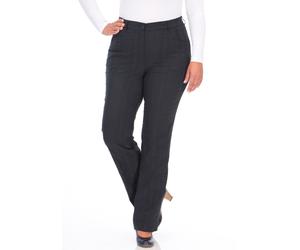 Stoffhose KJBRAND "Bea", Damen, Gr. 54 (27), K-Gr, blau (marine gestreift), Web, Obermaterial: 47% Baumwolle, 45% Polyester, 6% Viskose, 2% Elasthan, normal lang, Hosen Stoffhose, Sommerhose optimale