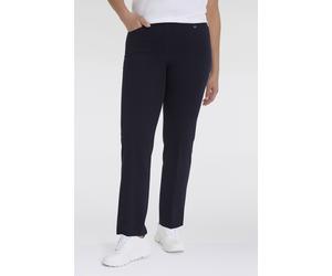 Stoffhose KJBRAND "Hose Bea in Bi-Stretch Kammgarnoptik mit Bügelfalte", Damen, Gr. 52, N-Gr, blau (marine), Web, Obermaterial: 63% Polyester, 35% Viskose, 2% Elasthan, unifarben, weit, unten schmal n