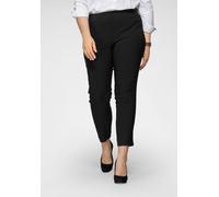 Stoffhose KJBRAND "Susie XS Ankle Bengaline", Damen, Gr. 42 (21), K-Gr, schwarz, Web, Obermaterial: 80% Viskose, 17% Polyamid, 3% Elasthan, skinny fit knöchellang, Hosen Stoffhose, Sommerhose mit Schl