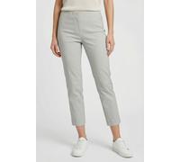 Stoffhose KJBRAND "Susie XS Ankle Bengaline", Damen, Gr. 44, N-Gr, silber (silberfarben, grau), Web, Obermaterial: 80% Viskose, 17% Polyamid, 3% Elasthan, skinny fit knöchellang, Hosen Stoffhose, Somm