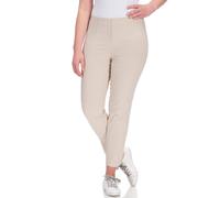 Stoffhose KJBRAND "Susie XS Ankle Bengaline", Damen, Gr. 46 (23), K-Gr, beige, Web, Obermaterial: 80% Viskose, 17% Polyamid, 3% Elasthan, skinny fit knöchellang, Hosen Stoffhose, Sommerhose mit Schlup