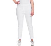 Stoffhose KJBRAND "Susie XS Ankle Bengaline", Damen, Gr. 48 (24), K-Gr, weiß, Web, Obermaterial: 80% Viskose, 17% Polyamid, 3% Elasthan, skinny fit knöchellang, Hosen Stoffhose, Sommerhose mit Schlupf
