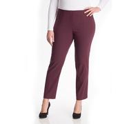 Stoffhose KJBRAND "Susie XS Ankle Bengaline", Damen, Gr. 48, N-Gr, bourdeaux, Web, Obermaterial: 80% Viskose, 17% Polyamid, 3% Elasthan, skinny fit knöchellang, Hosen Stoffhose, Sommerhose mit Schlupf