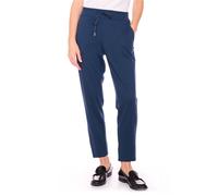 Stoffhose LE TEMPS DES CERISES "ROSI", Damen, Gr. XL, EURO-Größen, blau (dunkelblau), 73% Polyester, 23% Viskose, 4% Elasthan, unifarben, Hosen Stoffhose, mit stilvollem Bindeband (73632956-XL) dunkel