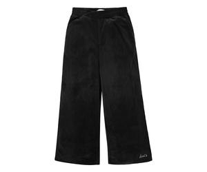 Stoffhose LEVI'S KIDS "LVG VELOUR WIDE LEG PANT", Mädchen, Gr. 14 (158), N-Gr, caviar, Web, Obermaterial: 100% Polyester, unifarben, normal, Hosen Stoffhose, for Girls, Elastikbund (27001000-14) cavia