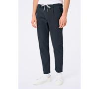 Stoffhose LINDBERGH "Freizeithose Carrot Fit, Cropped Length", Herren, Gr. XL, schwarz, Obermaterial: 98% Baumwolle, 2% Elasthan, unifarben, weit, unten schmal, Hosen Stoffhose (65864901-XL) schwarz