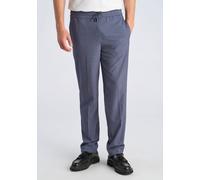 Stoffhose LINDBERGH "Freizeithose Relaxed Fit", Herren, Gr. M, blau mix, Obermaterial: 65% Polyester, 31% Viskose, 4% Elasthan, relaxed fit, Hosen Stoffhose (39359061-M) blau mix
