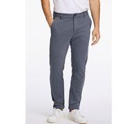 Stoffhose LINDBERGH, Herren, Gr. L, N-Gr, blau (blau mix), Web, Obermaterial: 75% Polyester, 22% Viskose, 3% Elasthan. Futter: 65% Polyester, 35% Baumwolle, meliert, slim fit knöchellang, Hosen Stoffh